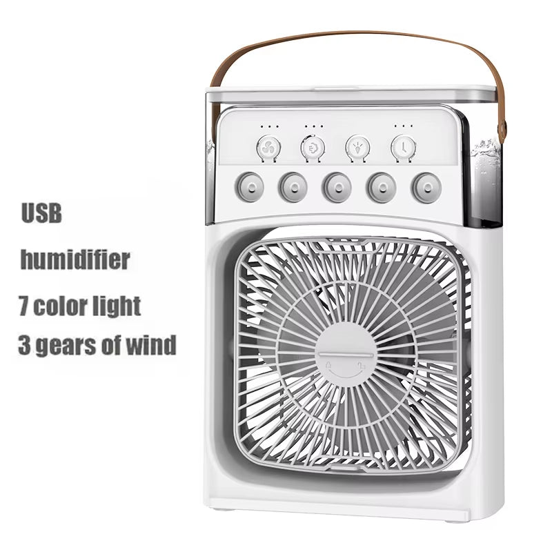 Versatile 3-in-1 Portable Air Cooler with LED Night Light & Humidifier - Perfect for Home & Office!