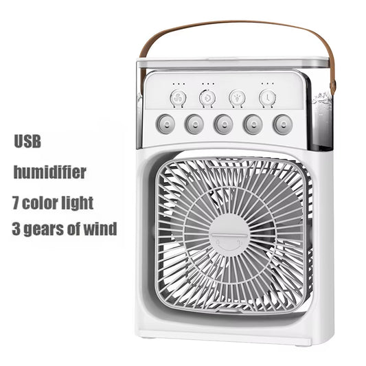 Versatile 3-in-1 Portable Air Cooler with LED Night Light & Humidifier - Perfect for Home & Office!