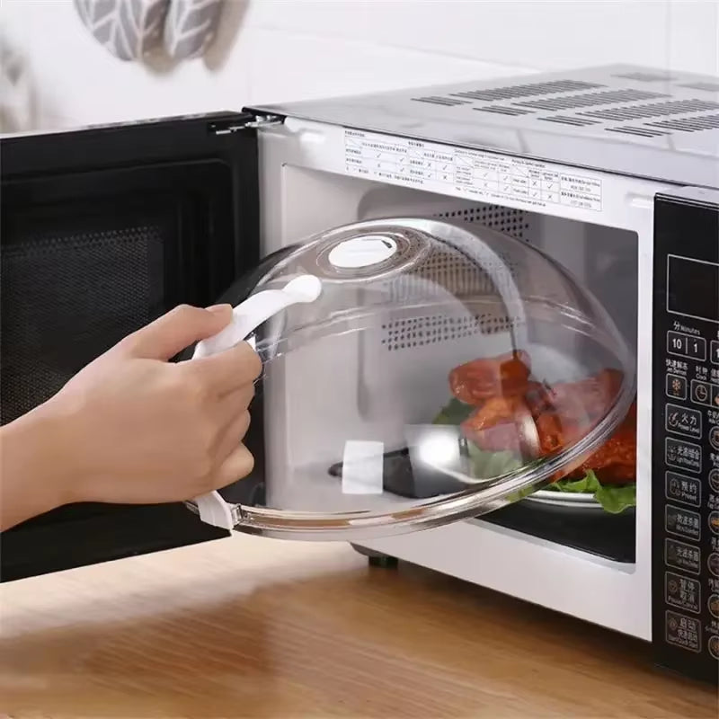 Microwave Food Heating Lid - Clear Splash Guard Plate