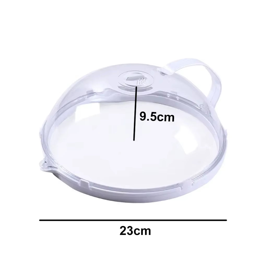 Microwave Food Heating Lid - Clear Splash Guard Plate