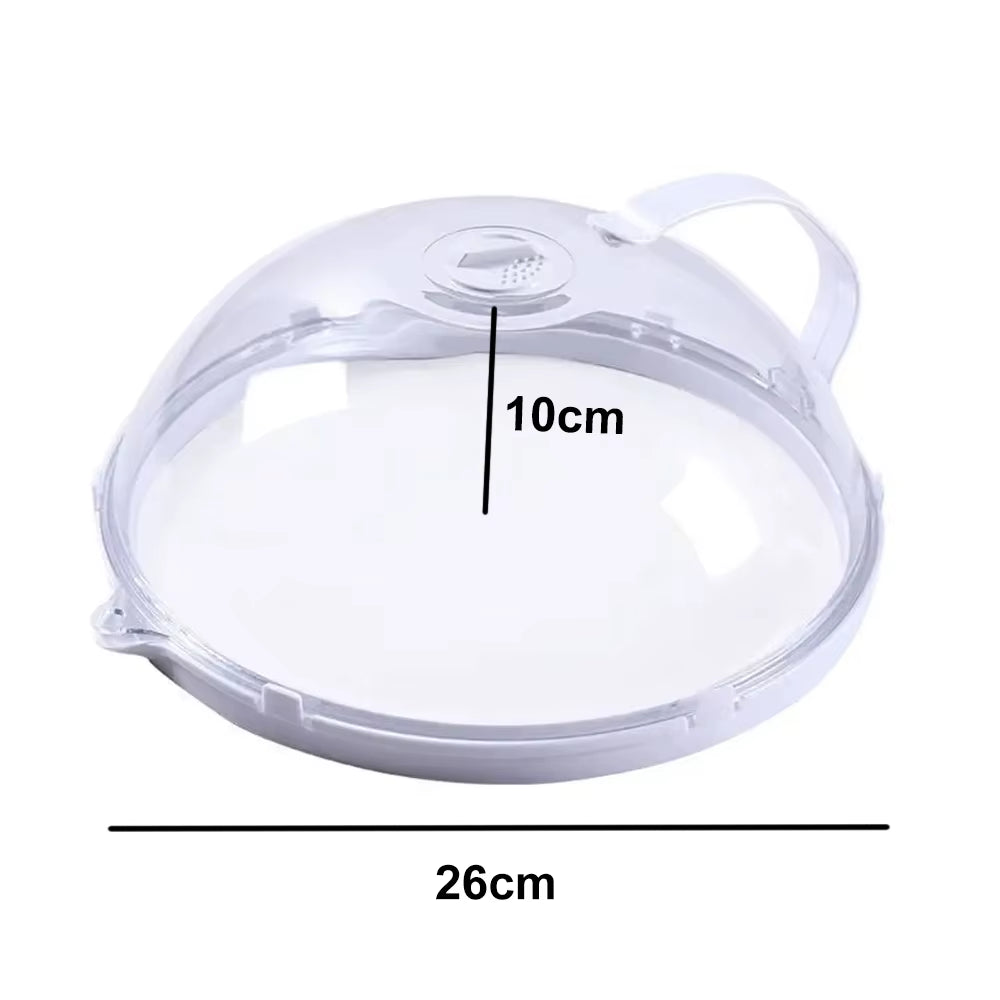 Microwave Food Heating Lid - Clear Splash Guard Plate