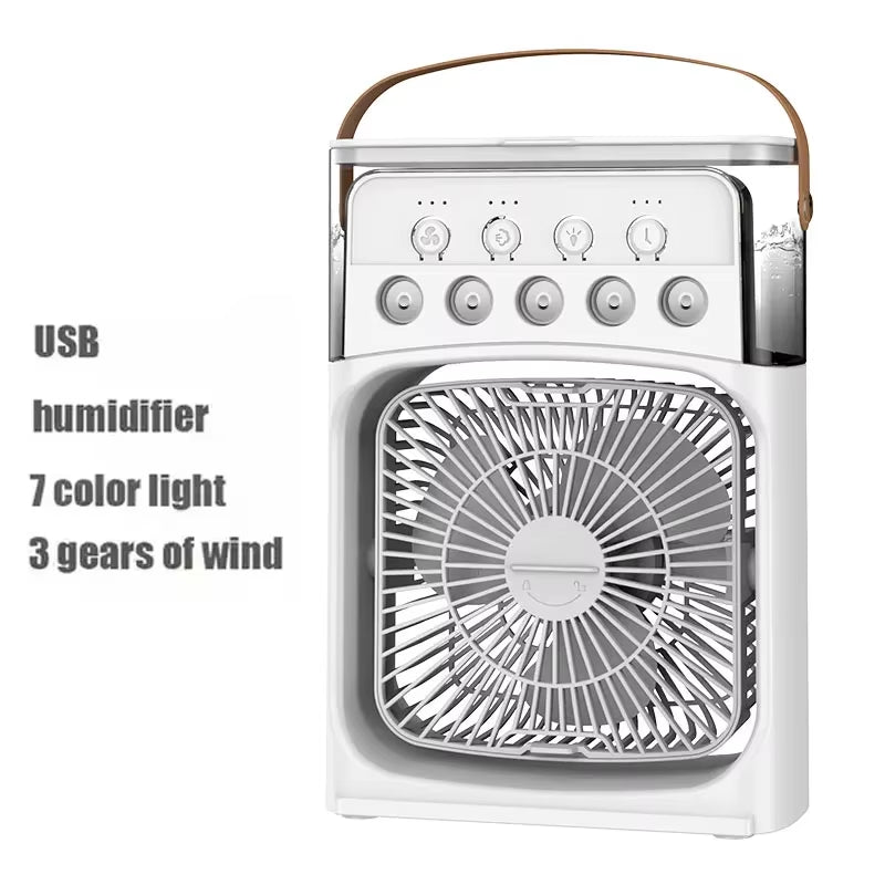 Versatile 3-in-1 Portable Air Cooler with LED Night Light & Humidifier - Perfect for Home & Office!