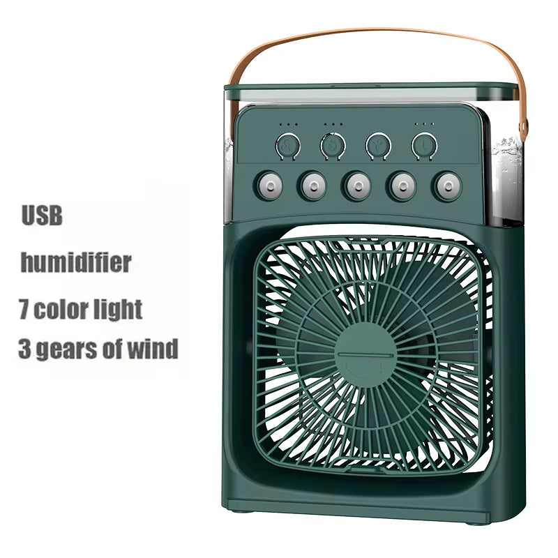 Versatile 3-in-1 Portable Air Cooler with LED Night Light & Humidifier - Perfect for Home & Office!