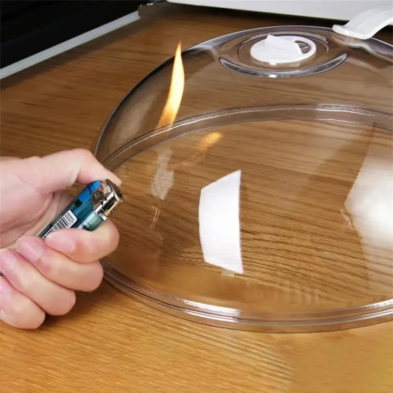 Microwave Food Heating Lid - Clear Splash Guard Plate