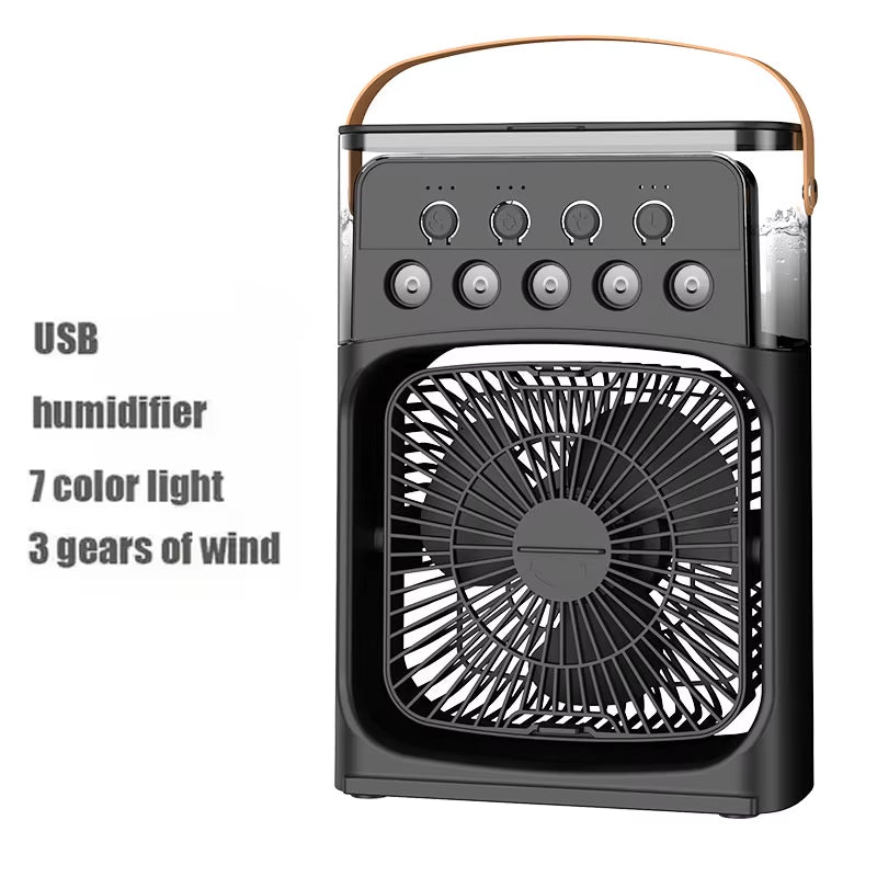 Versatile 3-in-1 Portable Air Cooler with LED Night Light & Humidifier - Perfect for Home & Office!