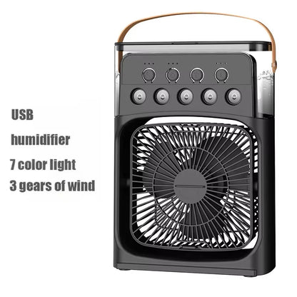 Versatile 3-in-1 Portable Air Cooler with LED Night Light & Humidifier - Perfect for Home & Office!