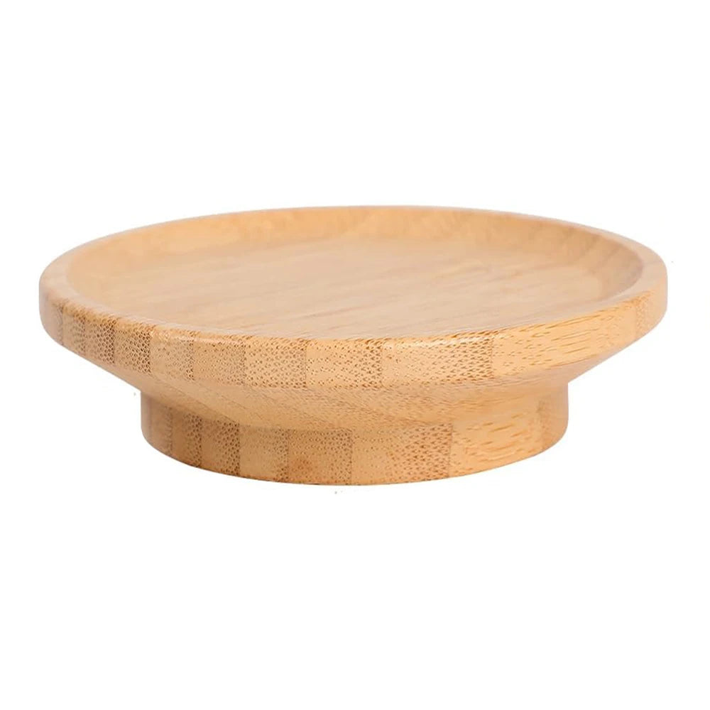 All-in-One Wine Glass Plate & Coaster - Bamboo Set