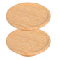 All-in-One Wine Glass Plate & Coaster - Bamboo Set