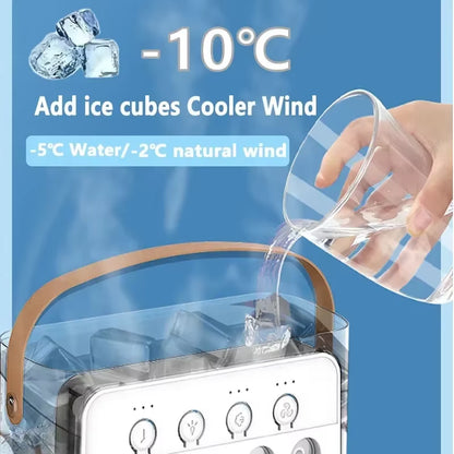 Versatile 3-in-1 Portable Air Cooler with LED Night Light & Humidifier - Perfect for Home & Office!