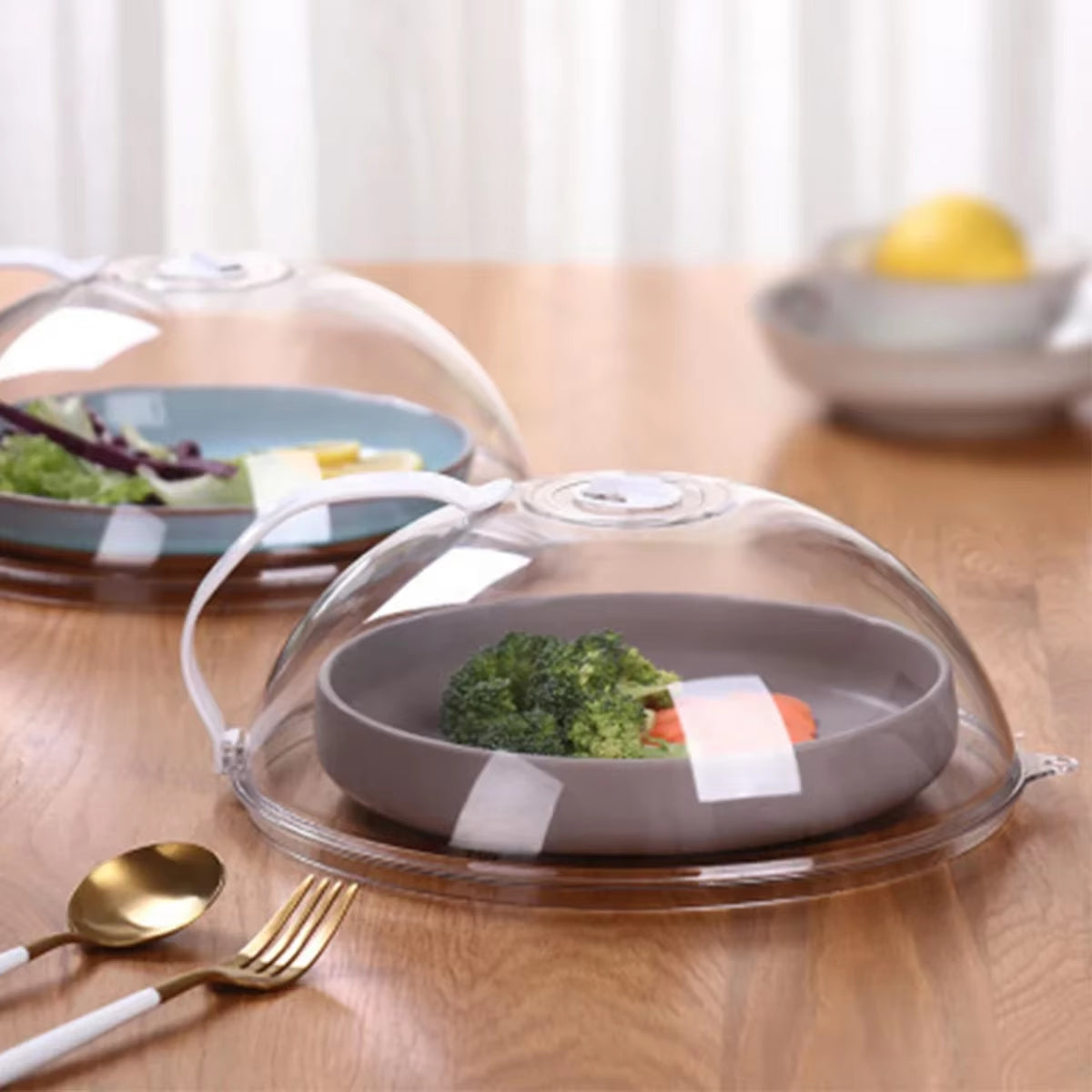 Microwave Food Heating Lid - Clear Splash Guard Plate