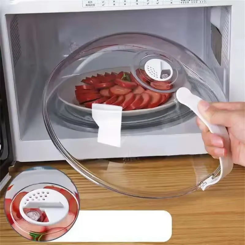 Microwave Food Heating Lid - Clear Splash Guard Plate